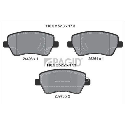 PAGID Bremsbelagsatz, Scheibenbremse T2087N