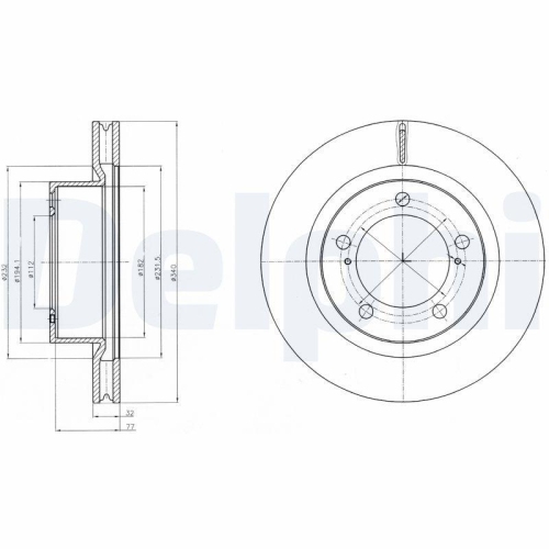 DELPHI Bremsscheibe BG9067