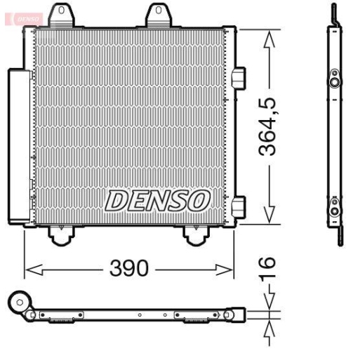 DENSO Kondensator, Klimaanlage DCN21033