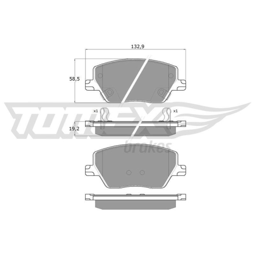 TOMEX Brakes Bremsbelagsatz, Scheibenbremse TX 18-09