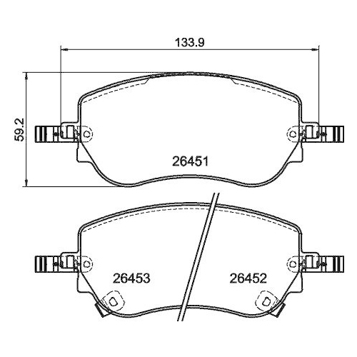 HELLA Bremsbelagsatz, Scheibenbremse 8DB 355 043-861