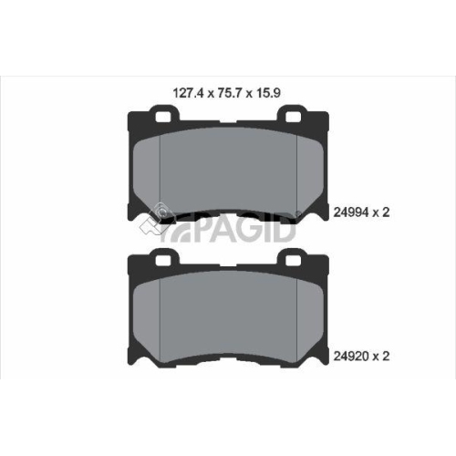 PAGID Bremsbelagsatz, Scheibenbremse T1992N