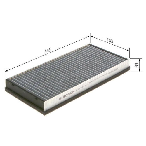 BOSCH Filter, Innenraumluft 1 987 432 407