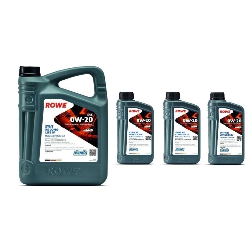 Motoröl ROWE Hightec Synth RS Longlife IV 0W-20 ACEA A1/B1 VW 508.00 509.00 8L