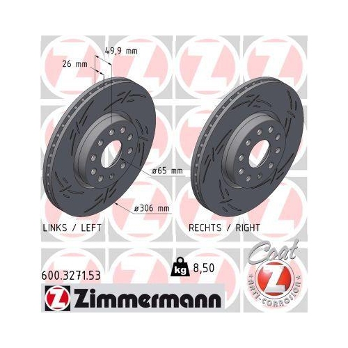 ZIMMERMANN Bremsscheibe BLACK Z 600.3271.53