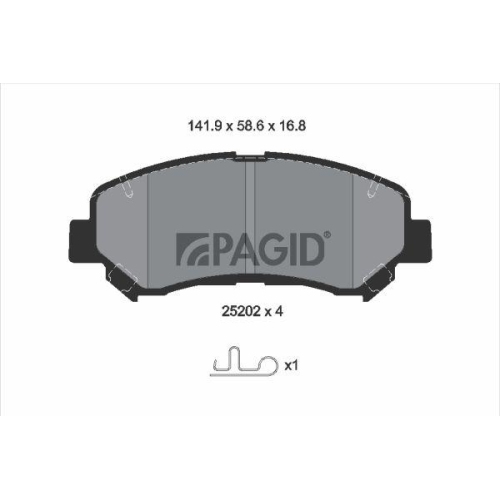 PAGID Bremsbelagsatz, Scheibenbremse T2073N