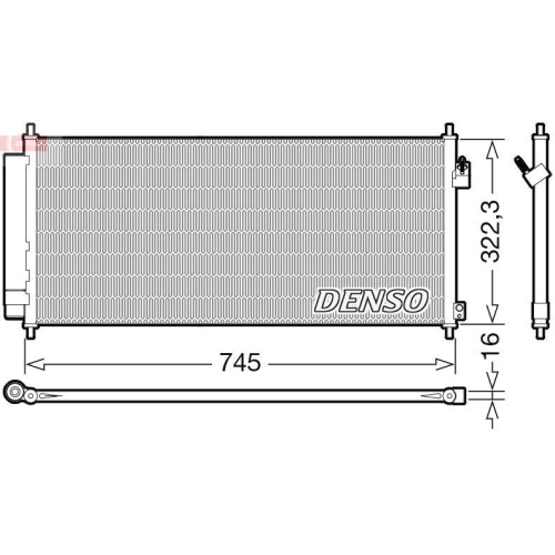 DENSO Kondensator, Klimaanlage DCN40026