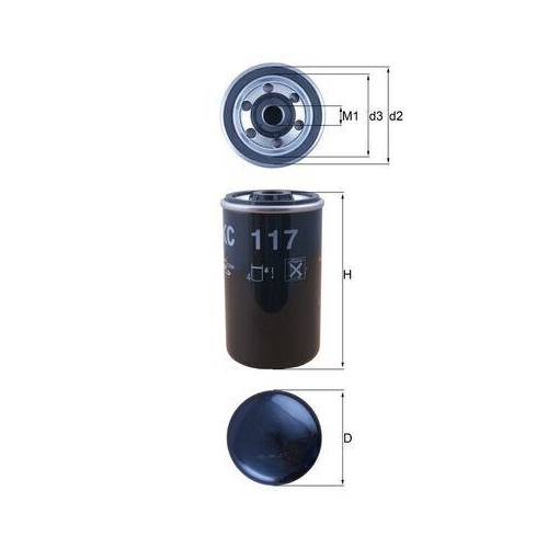 MAHLE Kraftstofffilter KC 117