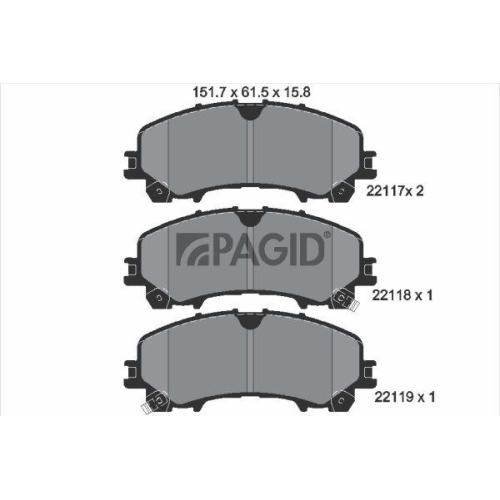 PAGID Bremsbelagsatz, Scheibenbremse T2426N