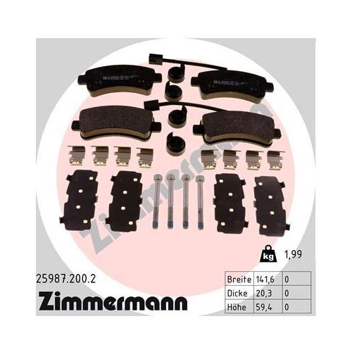 ZIMMERMANN Bremsbelagsatz, Scheibenbremse 25987.200.2