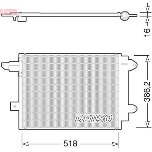 DENSO Kondensator, Klimaanlage DCN02005