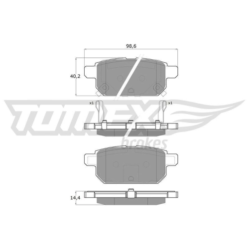 TOMEX Brakes Bremsbelagsatz, Scheibenbremse TX 18-14