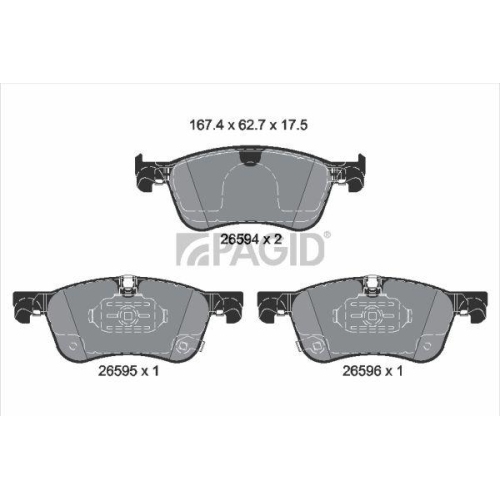 PAGID Bremsbelagsatz, Scheibenbremse T4222N