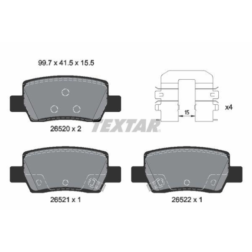 TEXTAR Bremsbelagsatz, Scheibenbremse Q+ 2652002