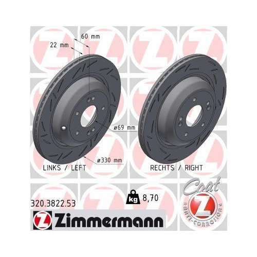 ZIMMERMANN Bremsscheibe BLACK Z 320.3822.53