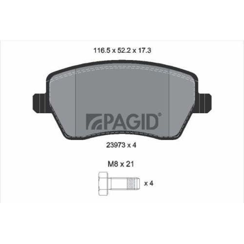 PAGID Bremsbelagsatz, Scheibenbremse T1399N