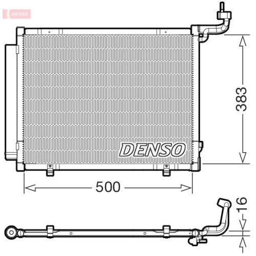 DENSO Kondensator, Klimaanlage DCN10057