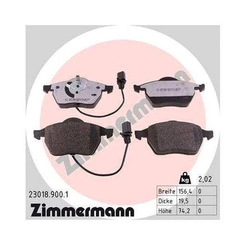 ZIMMERMANN Bremsbelagsatz, Scheibenbremse rd:z 23018.900.1