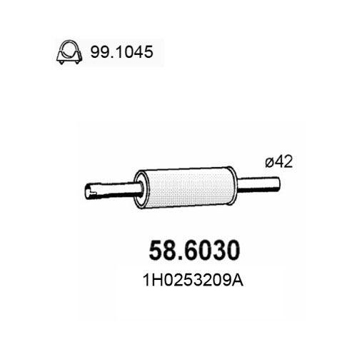 ASSO Mittelschalldämpfer 58.6030