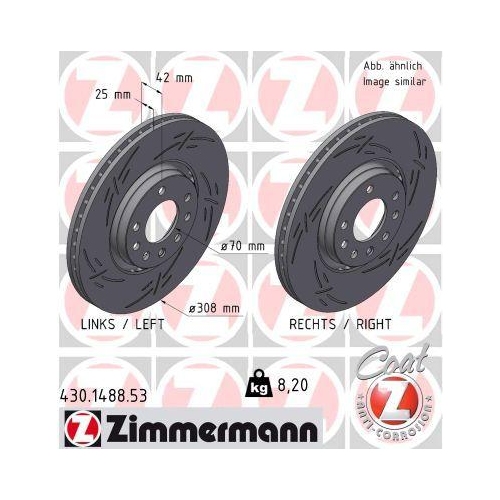 ZIMMERMANN Bremsscheibe BLACK Z 430.1488.53