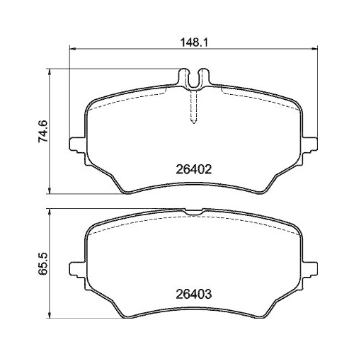 HELLA Bremsbelagsatz, Scheibenbremse 8DB 355 044-361