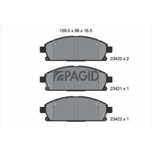 PAGID Bremsbelagsatz, Scheibenbremse T1273N