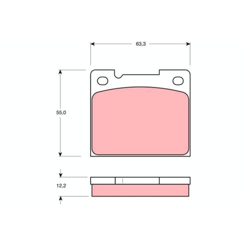 TRW Bremsbelagsatz, Scheibenbremse GDB1066