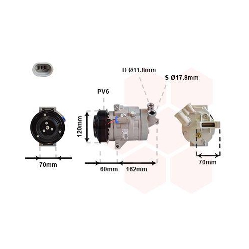 VAN WEZEL Kompressor, Klimaanlage 0800K052