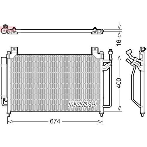 DENSO Kondensator, Klimaanlage DCN44013