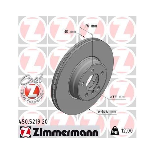 ZIMMERMANN Bremsscheibe COAT Z 450.5219.20