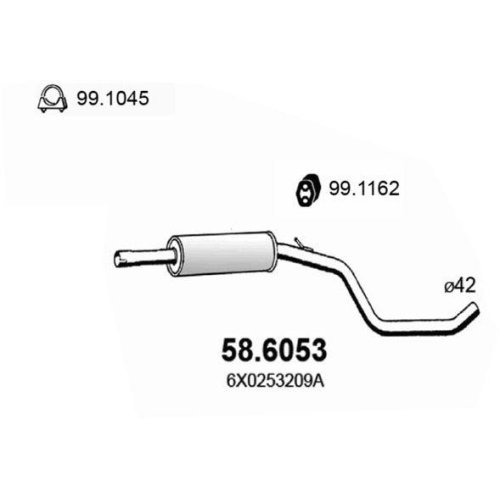 ASSO Mittelschalldämpfer 58.6053