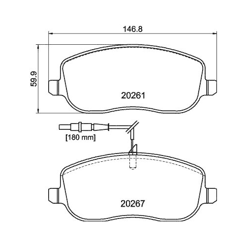 DON Bremsbelagsatz, Scheibenbremse PCP1264