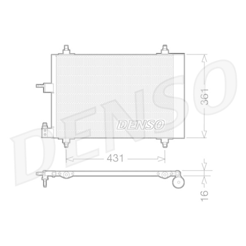 DENSO Kondensator, Klimaanlage DCN07009