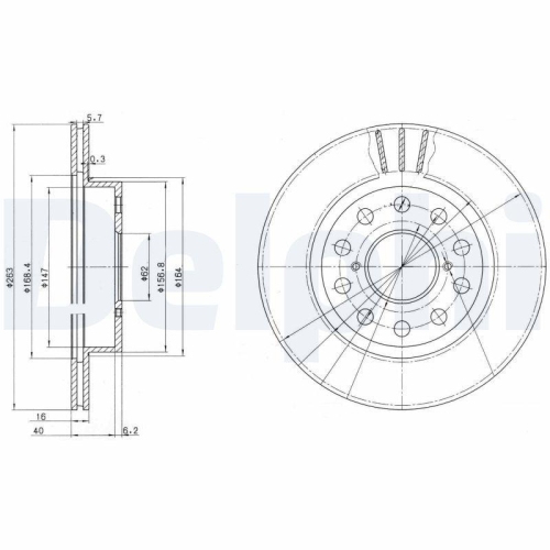 DELPHI Bremsscheibe BG3268