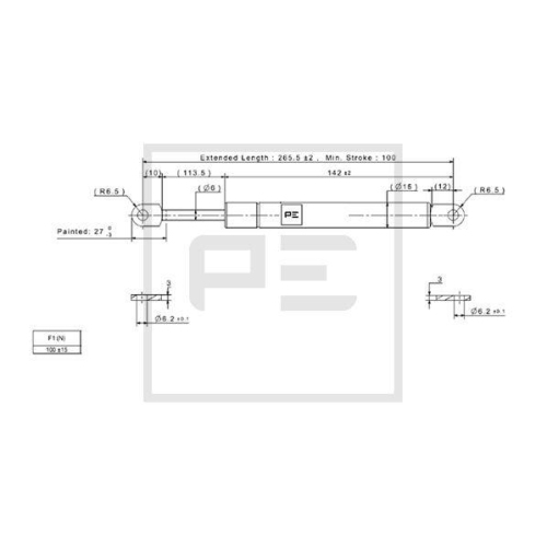 PE Automotive Gasfeder 120.204-00A