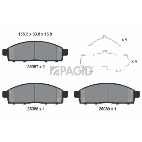 PAGID Bremsbelagsatz, Scheibenbremse T2456N