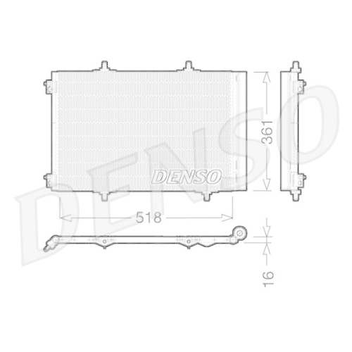 DENSO Kondensator, Klimaanlage DCN07013