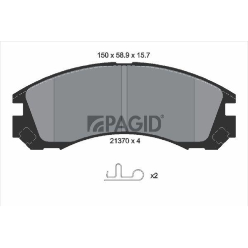 PAGID Bremsbelagsatz, Scheibenbremse T1491N
