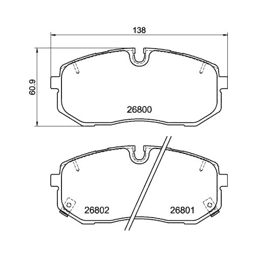 TEXTAR Bremsbelagsatz, Scheibenbremse 2680001