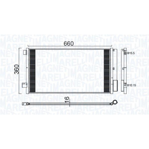 MAGNETI MARELLI Kondensator, Klimaanlage