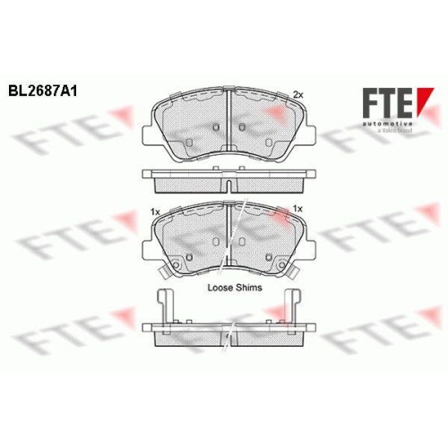 FTE Bremsbelagsatz, Scheibenbremse 9010917