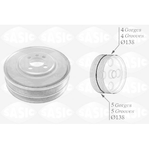 SASIC Riemenscheibe, Kurbelwelle 2156027