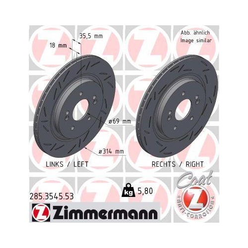 ZIMMERMANN Bremsscheibe BLACK Z 285.3545.53