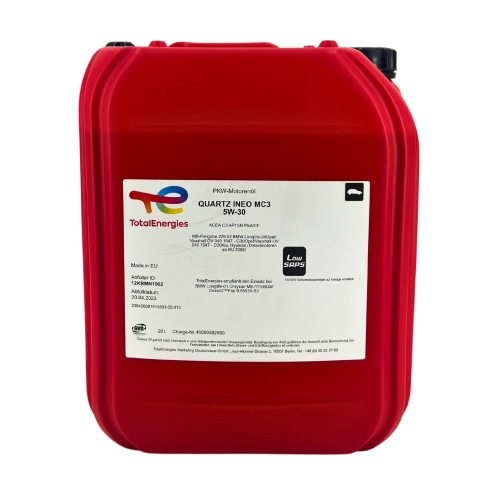 Motor&ouml;l Motoren&ouml;l Total Quartz Ineo MC3 5W-30 20 Liter Kanister 164501