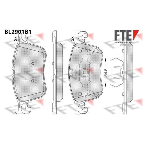 FTE Bremsbelagsatz, Scheibenbremse 9011143