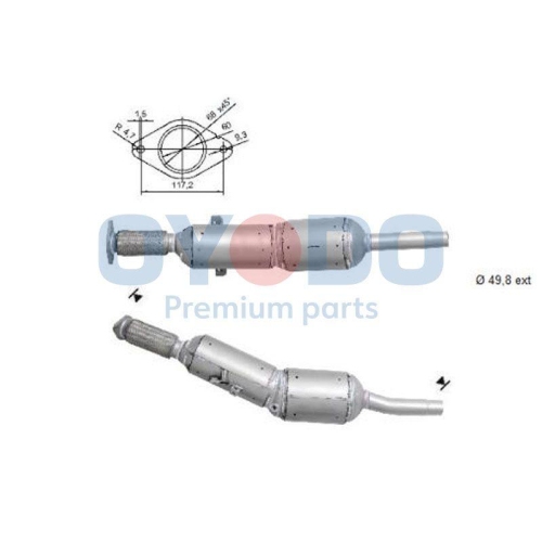Oyodo Ru&szlig;-/Partikelfilter, Abgasanlage 20N0016-OYO