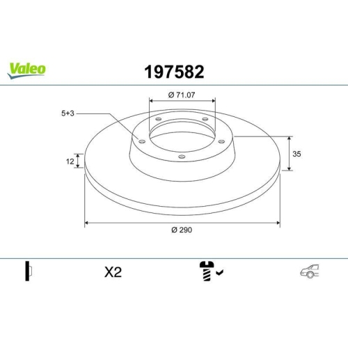 VALEO Bremsscheibe 197582