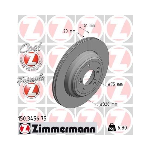 ZIMMERMANN Bremsscheibe FORMULA Z 150.3456.75