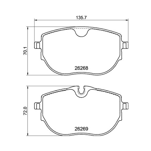 HELLA Bremsbelagsatz, Scheibenbremse 8DB 355 040-921