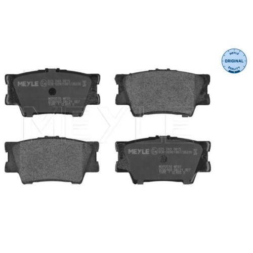 MEYLE Bremsbelagsatz, Scheibenbremse MEYLE-ORIGINAL: True to OE. 025 243 3815